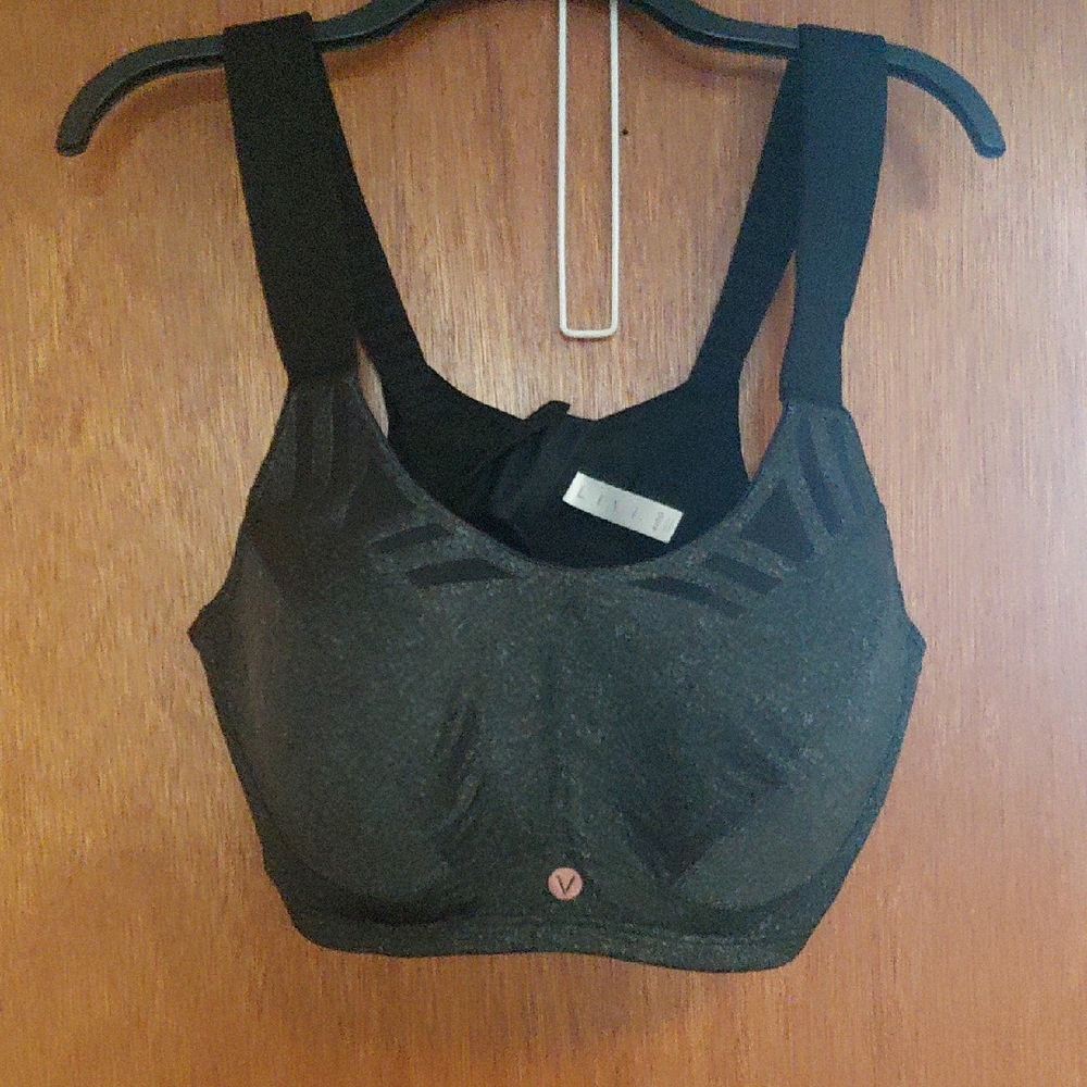 Livi Active Black Supportive High-Impact Sports Bra